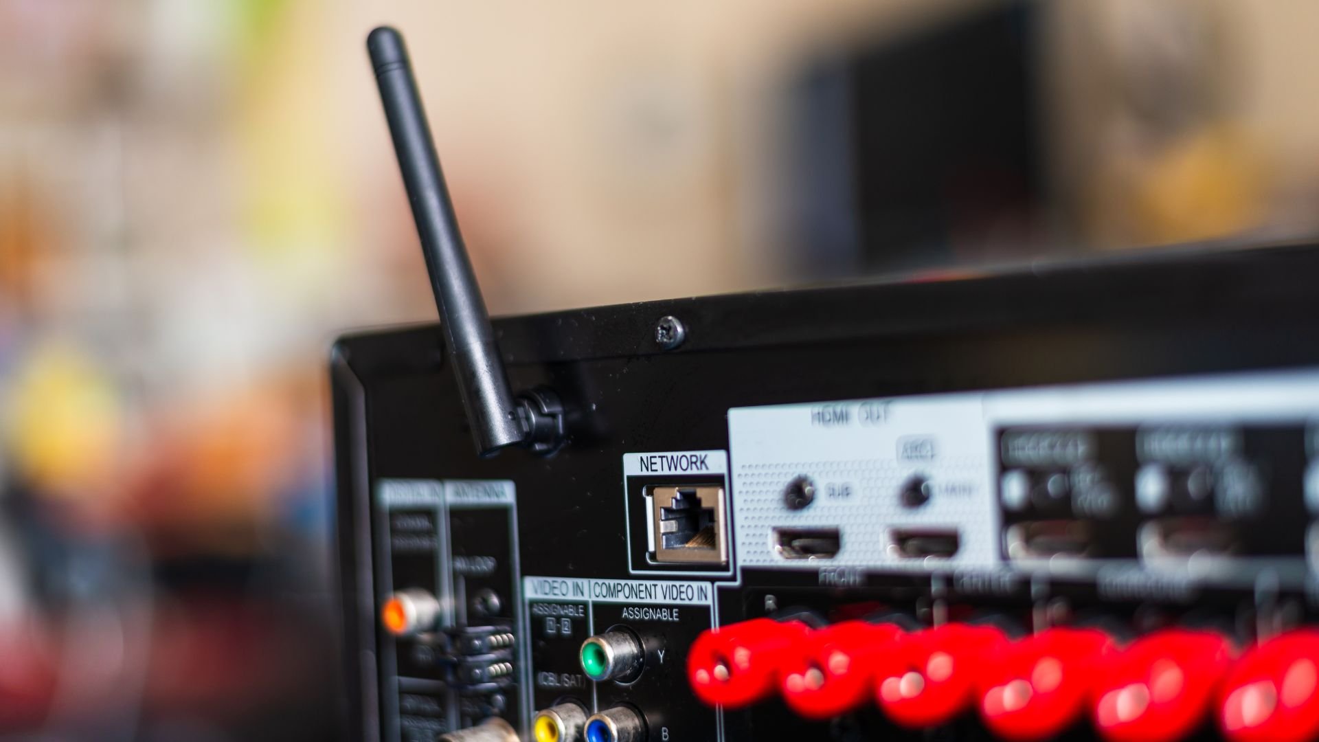 Network router with wireless antenna and multiple connection ports